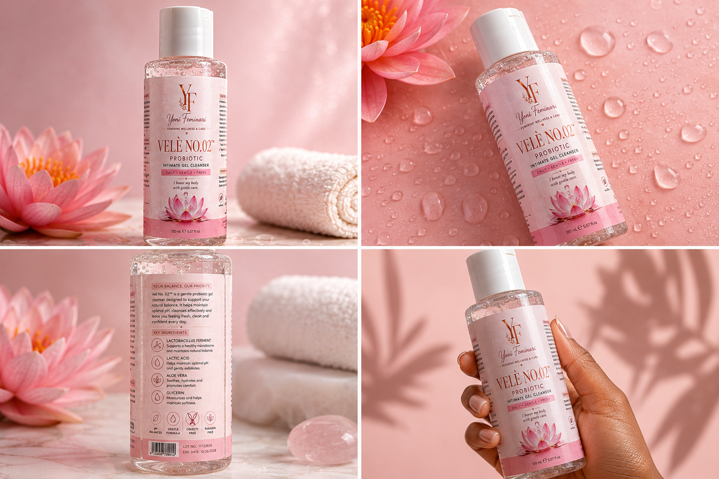 Vele No.02™ Probiotic Intimate Gel Cleanser | Daily Feminine Wash