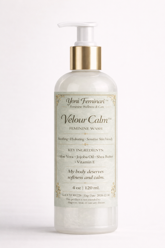 Velour Calm™ Feminine Wash for Sensitive Skin | Aloe Shea & Jojoba Hydrating & Soothing | pH Balanced Intimate Cleanser