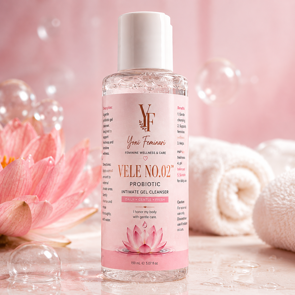 Vele No.02™ Probiotic Intimate Gel Cleanser | Daily Feminine Wash